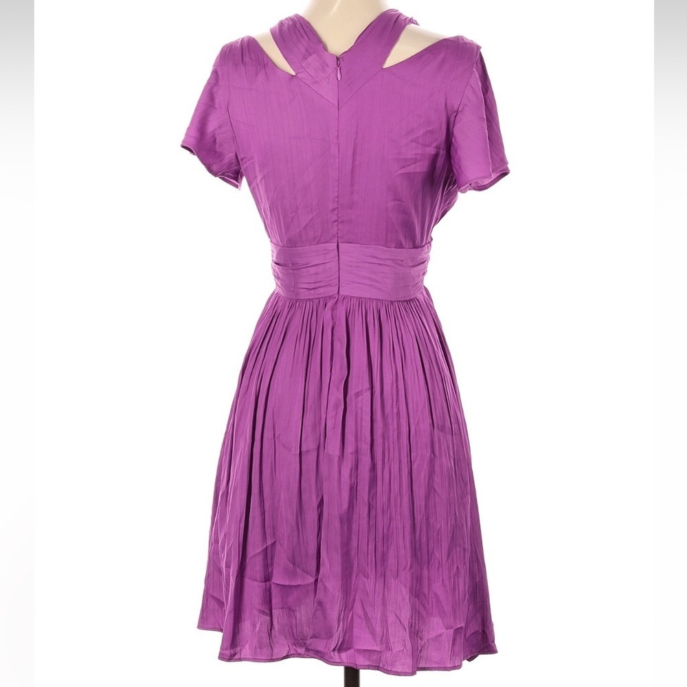Anthropologie Purple V-Neck Vibrant Mini Dress Women’s Size 0 XXS XS NWT - Picture 5 of 9